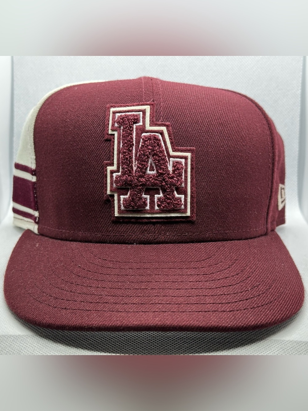 New Era Los Angeles Dodgers Fitted Hat 7 3/8 Maroon